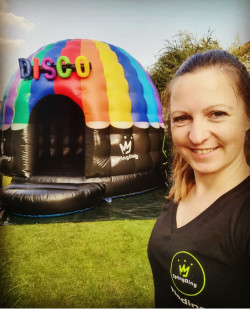 SpringDing GbR Hüpfburgverleih, Disco Dome, bunt, Disco Kugel